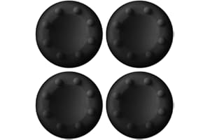Neuvikter 4 Pcs for PS4 PS3 PS2 Xbox 360 ONE Controller Rubber Silicone Cap Thumbstick Thumb Stick X Cover Case Skin Joystick Grip Grips (Black)