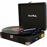 Record Master RM-311 Pikap - Siyah - T&uuml;m Plaklar İle Uyumlu - Priz ve PowerBanke Takılarak Kullanım - Universal İğneli (Siyah