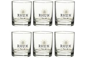 Paris Prix Secret de Gourmet - Lot de 6 Verres à Rhum Blend 30cl Transparent