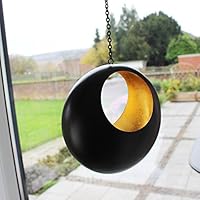 Teelichthalter zum Aufhängen | Teelicht Goldlicht Hänger Circule golden| Windlicht Dekoschale aus Metall | Strahlender Teelichthalter | Weihnachtsdeko