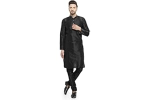 FASHIONZAADI Herren Seide Kurta Pyjama Set Indische Herren Hochzeit Designer Kollektion Party Wear Churidar Kurta für Jungen