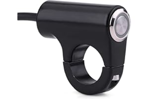 AKOZON Interruttore Manubrio, pulsante moto manubrio Pulsante Fari Interruttore di Montaggio ON/OFF dei Fari Fendinebbia dei Freni Modello A versione Blue Ray(Pulsante di auto-reset)