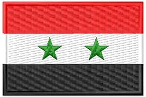 Flagga Syrien lapp med motiv av sjöman Bordado brodé patche écusson Toppa ricamata