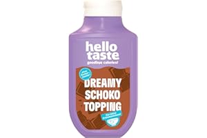 ‎HELLOTASTE hellotaste Schoko Sauce 250ml - kalorienreduziert, ohne Zuckerzusatz & voller Geschmack | Für Pancakes, Porridge, Joghurt uvm. | Vegan, aspartamfrei, glutenfrei, sojafrei | 1 x 250ml