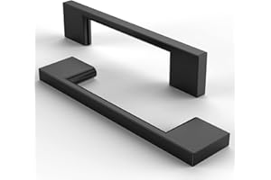FURNIWARE Confezione da 10 Maniglie per mobili,Maniglie per mobili in spazzolato, maniglie per cucina, Maniglie per mobili per cassetti, mobili,distanza tra i fori 96 mm-Noir mat