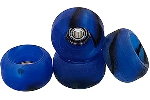 LEEFAI Pro Fingerboard Wheels Swirl Color Wheel (Räder)-Handmade Finger Skateboard Wheels (Rollen) for Indoor Fingerboarding-Measure 7.5 * 4.5 mm (Blau)