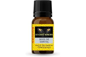 Le Chat Sorcier - Huile de Parfum pour Bougies - Diffusion - Bois de Santal (10ml)