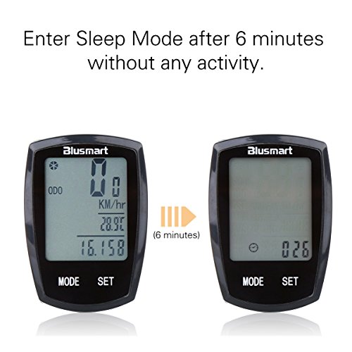 Fahrradcomputer, Blusmart Zyklus-Computer-wasserdichte automatische Wake-up Große LCD-Hintergrundbeleuchtung Motion Sensor Outdoor Radsport Realtime Speed ​​Track - 3