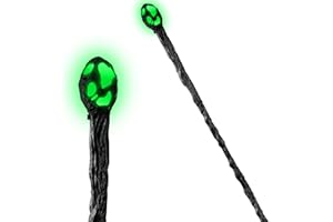 Spooktacular Creations Bastone da strega a LED per Halloween, bastone da passeggio magico, accessorio per feste di Halloween, costume da gioco