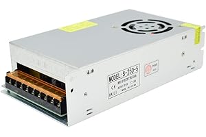 WEISHUO Zasilacz 5V 50A, AC 110/220 V na DC 5V 250W Uniwersalny Regulowany Zasilanie 5V DC Transformator