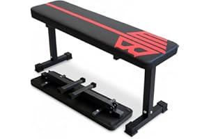 ManiBoom Banco Musculación PLEGABLE Multifuncional con 7 Posiciones Ajustable CARGA 250kg - Banco de Pesas con 2 Bandas de Entrenamiento y Cojín para Bíceps - Banca para Gym en Casa