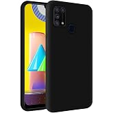 KZY İletişim Samsung Galaxy A21s ile Uyumlu Kapak ile Uyumlu İ&ccedil;i Kadife Soft Logosuz Lansman Silikon Kılıf - Siyah