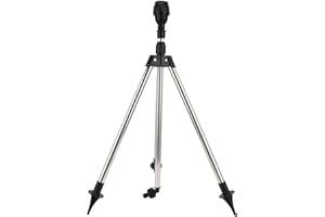 GDWD Arroseur de jardin, trépied de pelouse avec rotation à 360 °, en acier inoxydable, arroseur télescopique pour grandes surfaces, trépied + arroseur, système d'arrosage automatique pour cour, maison