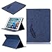 Produktbild Apple iPad Pro 9.7" Hülle,Qimmortal(TM) Hohe Qualität Ausgezeichnete Rückseite Abdeckung Gehäuse, Elegante Vintage Gepresste Feder Vögel Muster Entwurf Retro Magnetische Premium PU Leder Kreditkarte Halter Brieftasche Fashion Ultra Schlanke Passform Schützende Gehäuse Abdeckung für Apple iPad Pro 9.7"