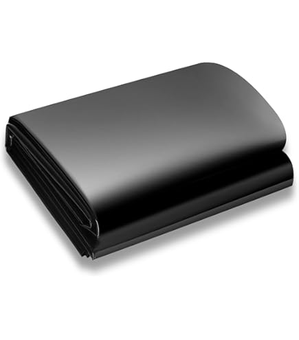 Bâche Pour Bassin EPDM 5x8 M - Membrane Étanche HDPE 0.2 Mm, Noire, Pour Étang à Koï, Fontaine Ou Jardin Aquatique