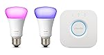 Philips Hue White and Color Ambiance Starter Kit con 2 Lampadine E27 e un Bridge
