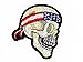 Produktbild rabana Devil Totenkopf American Flagge Haarband USA Awesome Cool Motorräder Patch für Heimwerker-Applikation Eisen auf Patch T Shirt Patch Sew Iron on gesticktes Badge Schild Kostüm