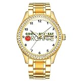 Diamantvergoldete Uhr Luminous Luxury Waterproof Einzigartige Gold-Armbanduhr 273.Bio-Gartenbau