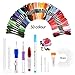 Produktbild Kreuzstich Kit, BASEIN Stickerei Starter Set Nähen Punch Nadeln Craft Tool Kit Einschließlich 50 Farbfäden für DIY Nähen Kreuzstich