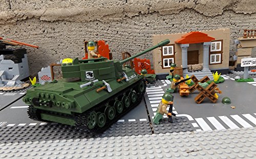 ★ World of Tanks 3006 – Bausteine US ARMY Panzer, 465 Teile, leichter Jagdpanzer M18 Hellcat, inkl. custom US ARMY Soldaten aus original Lego© Teilen ★ - 4