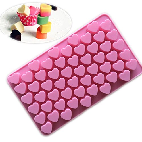 Xcellent Global Mini Herzform Silikon Eiswürfel / Schokoladen Gießform verschiedene Farben M-HG011 - 2