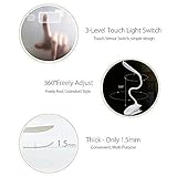 MUMENG® Dimmbar und Faltbar Schreibtischlampe mit Clip 1.5W Augenschutz, 120lm, Tageslichtweiß,3 Helligkeitsstufen, Faltbare LED Tischleuchte Leselampe - 5