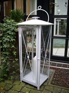 RIESIGE stabile Laterne Höhe: 100cm, weiß: Amazon.de: Garten