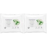by Amazon Facial Cleansing Wipes with Aloe Vera, Makeup Remover, Fragrance Free, 25 Wipes (Pack of 2)