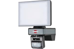 Brennenstuhl Connect WiFi Foco LED WF 2050 P (20W, 2400lm, IP54, varias funciones de luz ajustables a través de la aplicación, foco de exterior para montaje en pared con detector de movimiento)