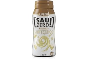 LIFE PRO NUTRITION Sauzero Zero Calories White Chocolate 310ml | Sirope Sabor a Chocolate Blanco | Bajo En Grasas | Sin Azúcares Añadidos | Bajo Aporte Calórico | Aderezo para postres