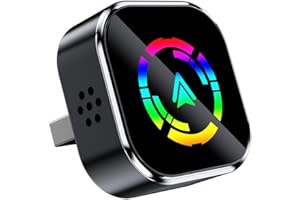 JAYRUIT Caja de interconexión inalámbrica para vehículos portátil ForCarPlay, adaptador 2 en 1 5 0 y WiFi de doble banda para vehículos Android Auto con tecnología de conexión rápida (A)