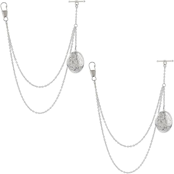 DELORIGIN Chaîne De Montre De Poche 2couleur Avec Pendentif