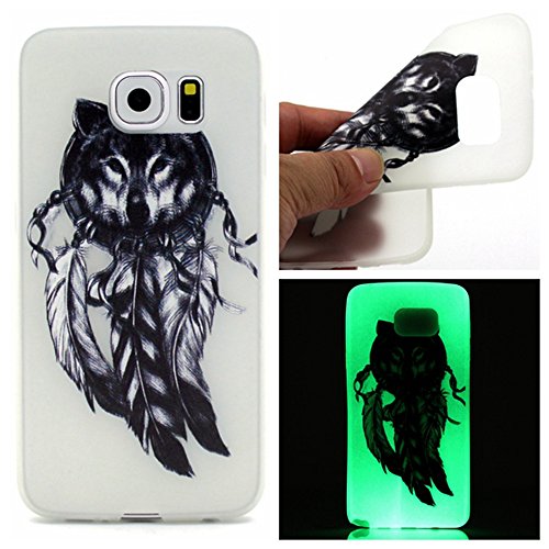 Preisvergleich Produktbild Moniee Ultra Slim Dünn Silikon Luminous Silikonsoftshell TPU für Samsung Galaxy S6 Edge+ / Plus, Niedliche Cartoon Malerei,Premium Handy Tasche Schutz Hülle Case Cover Etui Strass Schutz schutzhülle Bumper Schale Silicone für Samsung Galaxy S6 Edge+ / Plus (4)