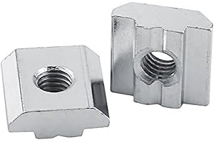 FAFEICY 50pcs/Lot Écrous en T Coulissant, Fente en T Écrou au Acier au Carbone, Accessoires pour Profilés en Aluminium (Norme Européenne Type 30-M6)