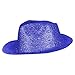 Produktbild Cooler Cowboy Hut Sheriff Fasching Masken Perücke Disco Zylinder Maske Texas Glitzer Einfach - Blau