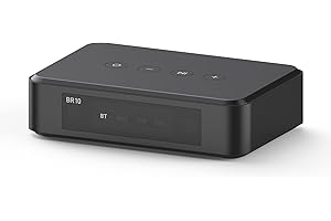 Arylic BR10 Receptor Bluetooth y preamplificador, Compatible con aptX AD y aptX HD Hi-Res Music, Adaptador de Audio doméstico con Salida óptica, Entrada de línea, USB, PC DAC