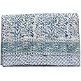 Yuvancrafts Indian Hand Block Print Kantha Quilt Queen Size Kantha Throw Kantha Bedspread Indian Blanket Cotton Bed Cover Handmade Quilt (Queen Size 90 X 108 Inch)