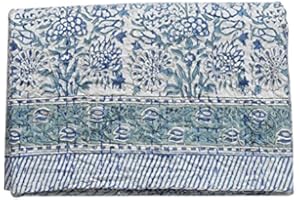 Yuvancrafts Indian Hand Block Print Kantha Quilt Queen Size Kantha Throw Kantha Bedspread Indian Blanket Cotton Bed Cover Handmade Quilt (Twin Size 90 X 60 Inch)