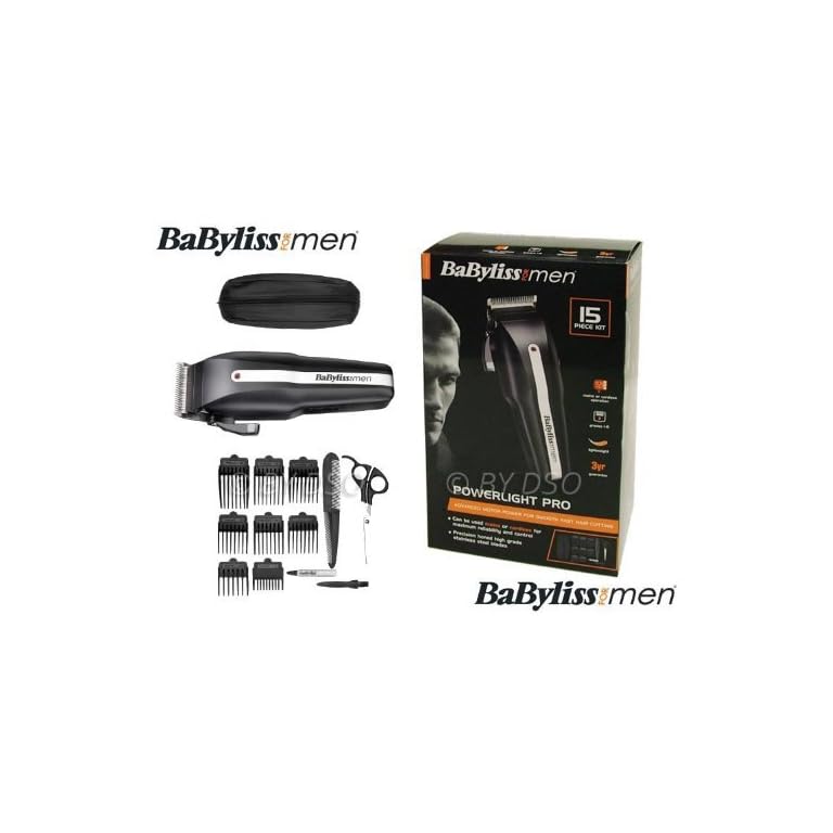 BaByliss for Men 15 Piece Powerlight Pro Hair Clipper Set 7498U