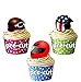Produktbild Motorrad Helm Vintage vorne offen Mix Kuchen Dekorationen - 12 Esspapier Cup Cake Topper
