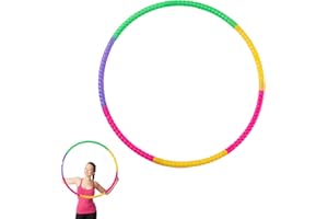aqlbhz 1 Pcs Hula Hoops Fitness Hula Hoops Kids Hula Hoop,7 Sections Colorful Detachable Tubes Exercise Hula Hoop for Fitness Gymnastics Dance Games Pet Training Kids,Lose Weight or As A Gift