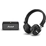 Marshall Major IV Foldable Bluetooth Headphones - Black & Emberton Portable Bluetooth Speaker - Black