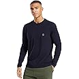 CHKOKKO Men's Solid Quick Dry Full Sleeve Regular Fit Round Crew Neck Active Sportswear Gym T-Shirt for Workout Training Running and Fitness Activities