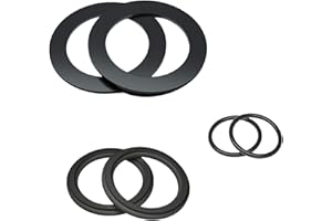 KLINNA 3Paar Dichtungsringe Set für Intex Pool 38mm, Gummi Dichtung & Runde Unterlegscheiben als Ersatzteil für Poolpumpe und Sandfilteranlage, für Teile 10747 25006 25010 28633 28635