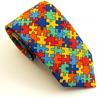 Jigsaw Puzzle Cotton Tie by Van Buck