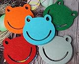 Lovein - Juego de 4 Posavasos de Fieltro para Cocina, Oficina, Naranja, Verde, Rojo, Azul, Gris...