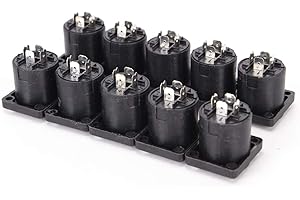 luosh 10 unids/Lote 4 Pines Speakon Hembra Conector de Enchufe Amplificador de Altavoz de Audio