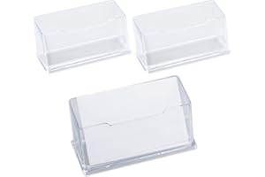 SZCXDKJ Soporte para tarjetas de visita, 3 unidades, soporte acrílico para tarjetas de visita, soporte para tarjetas de visita, soporte de mesa para oficina, organizador de colección