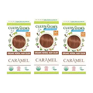Cultivators Organic Herbal Hair Color Caramel-300gm - Pack of 3