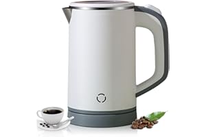 LATAFA 800ml Kettles Electric Travel Compact Travel Electric Kettles Cordless Fast Boil Quiet Electric Kettles Auto Shut-Off & Boil-Dry Protection Ideal for Home, Office, Hotel (White)